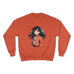 Anime Girl Graphic Sweatshirt — Cute Jacket Illustration Crewneck