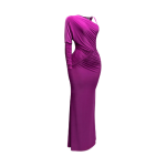 One sleeve open back ruched front detail maxi dress - Image 3
